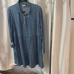 Blue Denim Shirt Dress